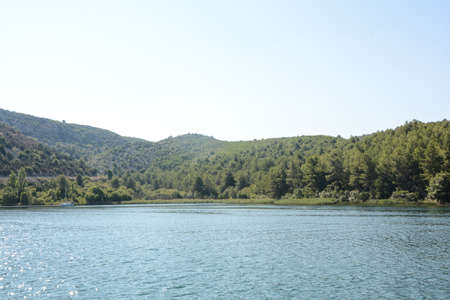river in natural park of krkaの写真素材