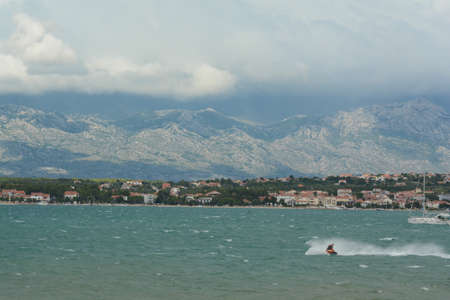 view of the sea coast near zadarの写真素材
