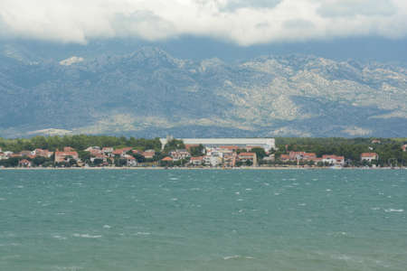 view of the sea coast near zadarの写真素材