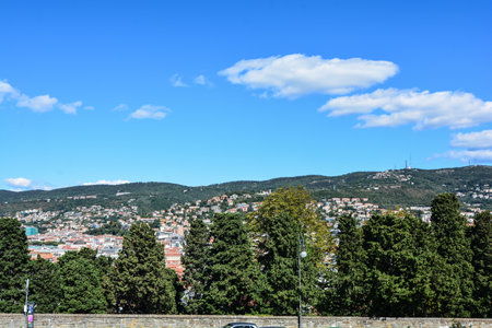 View of Trieste from Colle San Giustoの写真素材