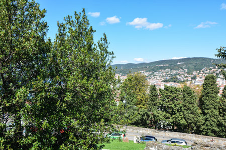 View of Trieste from Colle San Giustoの写真素材