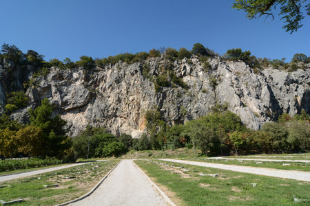 crag Sistiana bay Triesteの写真素材