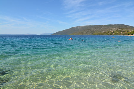 location cres panorama from camping kovacineの写真素材
