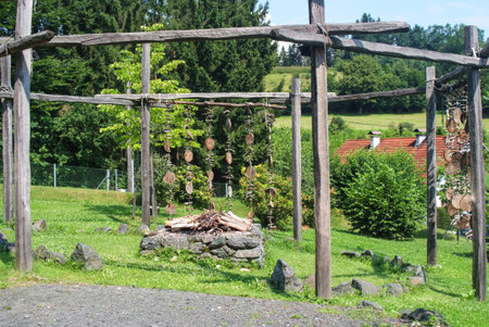 funeral pyre culture of the celtsの写真素材