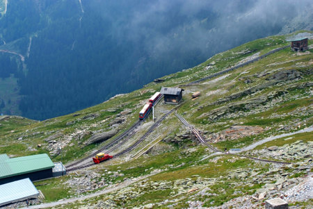 reisseck hohenbahn high altitude trainの写真素材