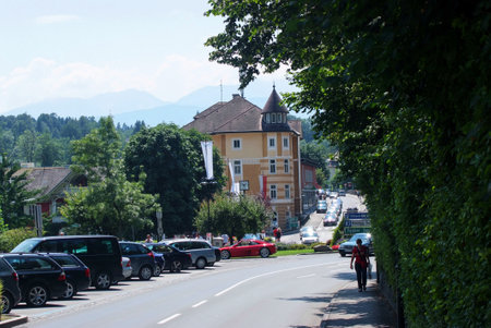 city of velden carinthia regionの写真素材