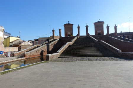 comacchio small lagoon cityの写真素材