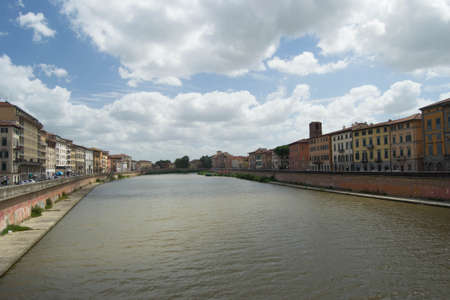 river Arno near Pisaのeditorial素材