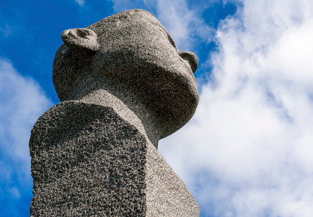 View of one of the Dodecalite sculptures on Lolland in Denmark, horizontalのeditorial素材
