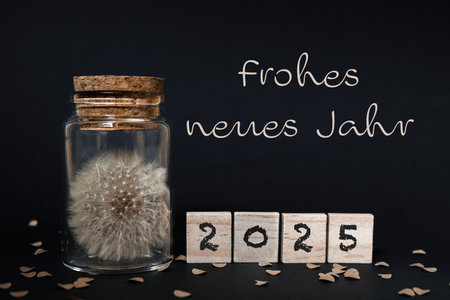 Frohes Neues Jahr Means Happy New Year in Germanの写真素材