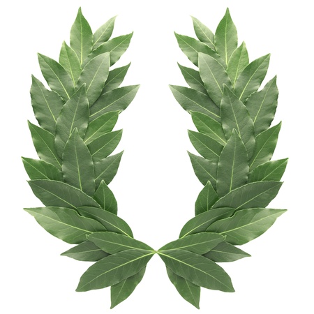 Laurel wreath isolatedの写真素材