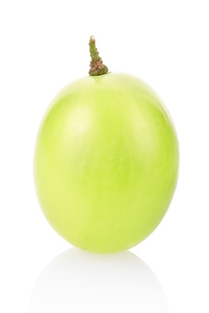 Green grape berry isolated on white Green grape berry isolated on white