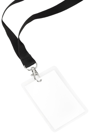 Blank badge or ID pass isolated on white background, clipping path included Blank badge or ID pass isolated on white background, clipping path included