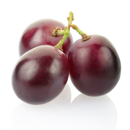 Red grape isolated on white, clipping path included Red grape isolated on white, clipping path included