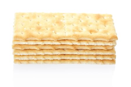 Crackers isolated, clipping path includedの写真素材