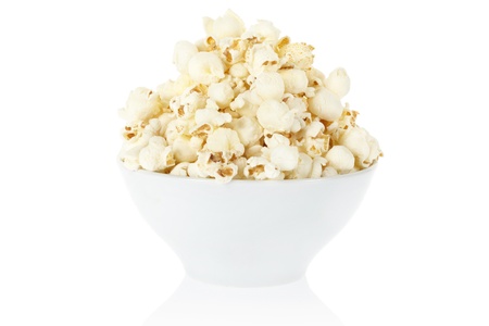 Popcorn bowl isolated, clipping path includedの写真素材