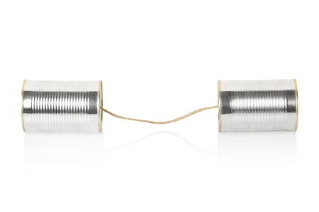 Can phone isolated on whiteの写真素材