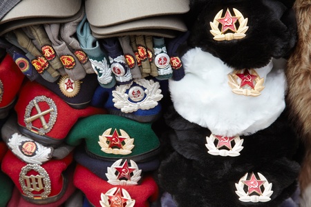 Red star communist hat, west side Berlinの写真素材