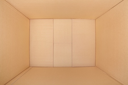 Cardboard box, inside view