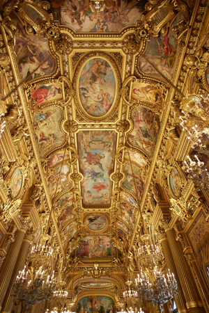 Opera Garnier interior in Paris, France