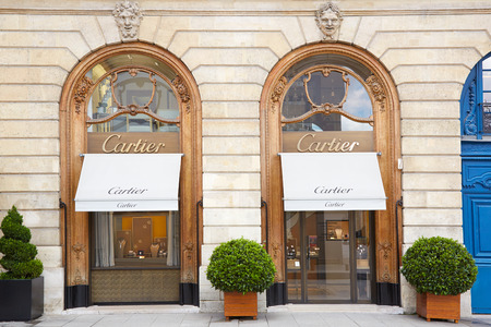 Cartier shop in place Vendome in Parisのeditorial素材