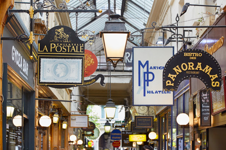 Paris, Passage des Panoramas. Typical passages.のeditorial素材