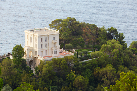 MONTE CARLO, MONACO - JULY 30, 2015: Villa La Vigie, one of the most famous villas on French riviera on July 30, 2015 in Monte Carlo, Monaco. It was the home of the fashion designer Karl Lagerfeld.のeditorial素材