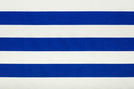 Blue and white stripes fabric macro texture backgroundの写真素材