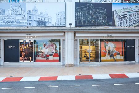 MONTE CARLO, MONACO - AUGUST 19, 2016: Prada fashion luxury store in Monte Carlo, Monaco.