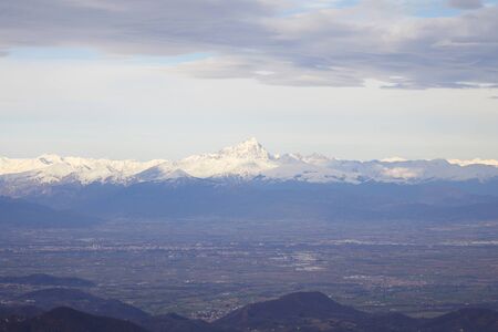 Monviso mountain is the tallest mount in the Cozie Alps in Piedmont, Italy 