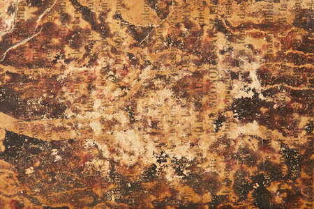 Brown, old, burnt printed paper texture backgroundの写真素材