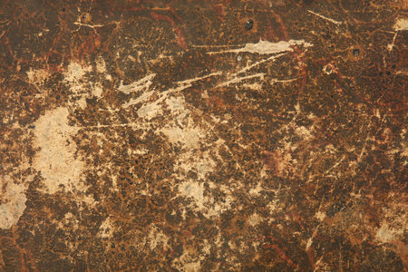 Brown, variegated paper design texture background with scratchesの写真素材
