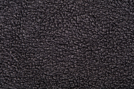 Black cotton towel texture backgroundの写真素材