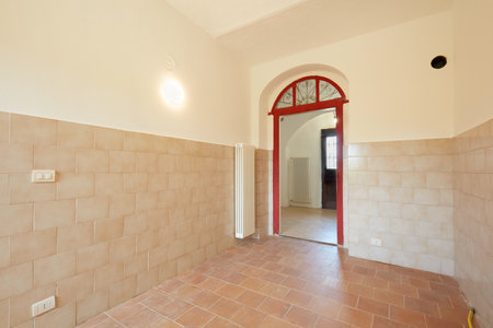 Entrance in apartment interior in old country houseの写真素材