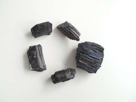 Black Tourmaline circle for crystal therapy treatments and reikiの写真素材