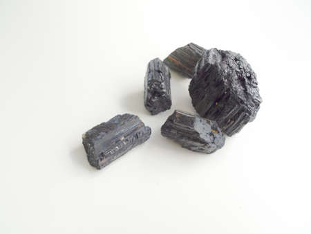 Black Tourmaline figure for crystal therapy treatments and reikiの写真素材