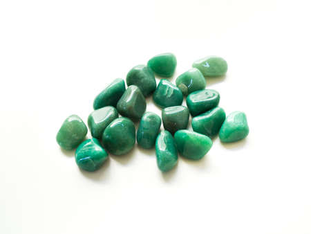Tumbled aventurine stones for crystal therapy treatments and reiki detailの写真素材