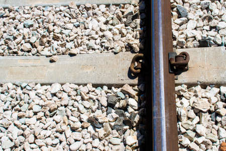 Railway binary close upの写真素材