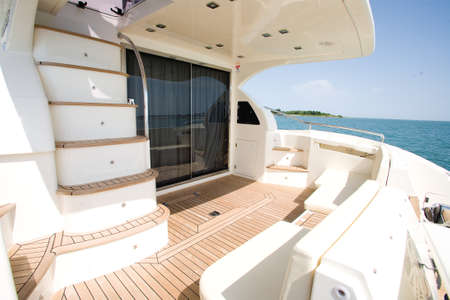 view on board from motor yachtの写真素材