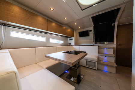 Interior of a luxury cruise ship, yacht, boat or yachtの写真素材