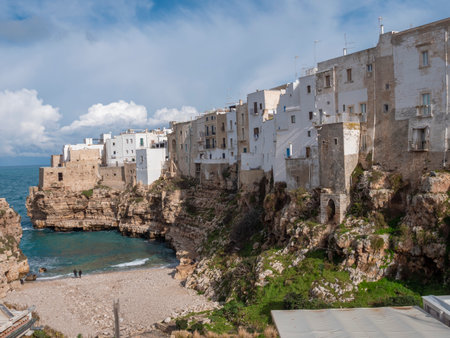Polignano a Mare view on winter seasonの写真素材