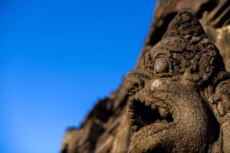 Borobudur sunrise, UNESCO World Heritage site, Java, Indonesiaの写真素材