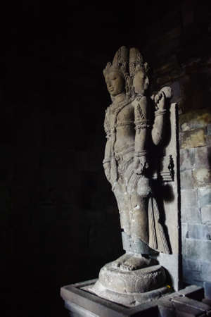 9th century Hindu temple Prambanan on Java Island, Indonesia- detailの写真素材