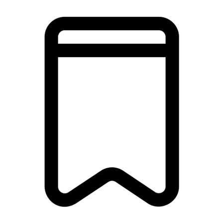 Bookmark icon in line style for any projects, use for website mobile app presentationのイラスト素材