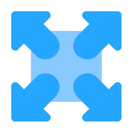 Full screen icon in flat style for any projects, use for website mobile app presentationのイラスト素材