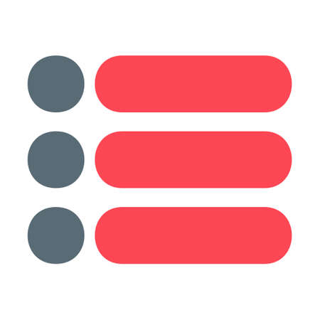 Menu icon in flat style for any projects, use for website mobile app presentationのイラスト素材