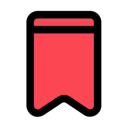 Bookmark icon in filled line style for any projects, use for website mobile app presentationのイラスト素材