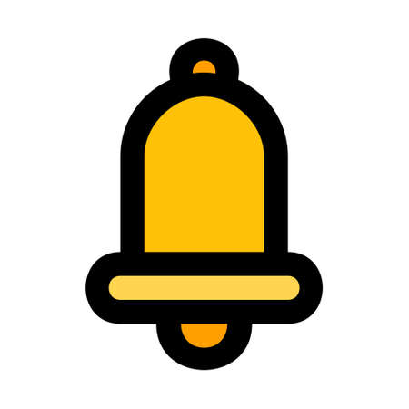 Notification icon in filled line style for any projects, use for website mobile app presentationのイラスト素材