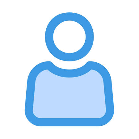 User icon in blue style for any projects, use for website mobile app presentationのイラスト素材