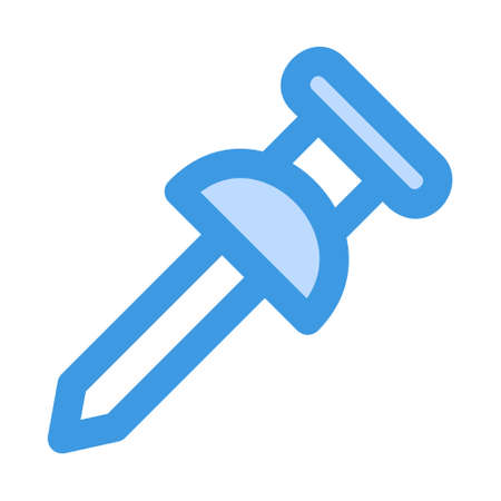 Pushpin icon in blue style for any projects, use for website mobile app presentationのイラスト素材